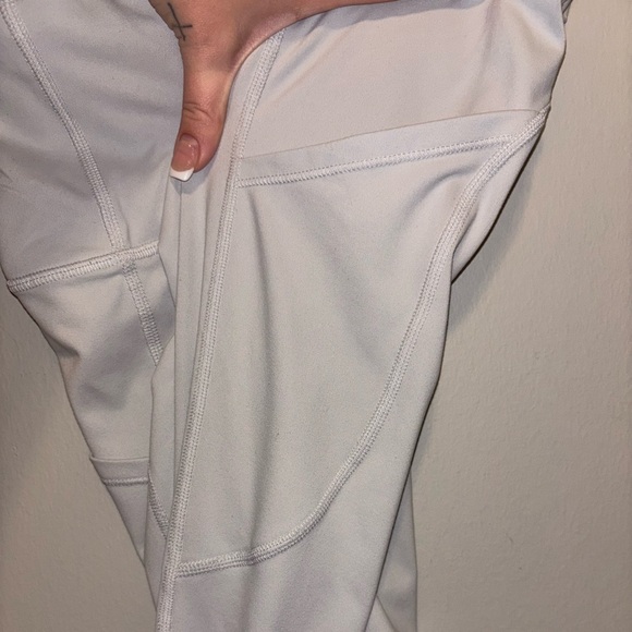 Bluish-White Leggings With Pockets | SM - Picture 2 of 7